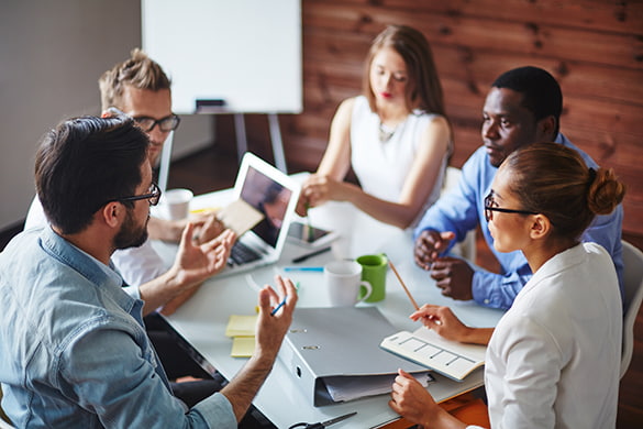 business people meeting in a conference room